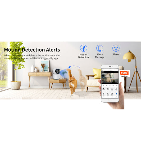 Wireless Pet Security Camera with Laser Teaser & Find My Global Tracking